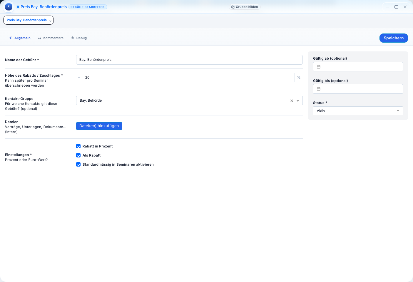 Gestaffelter Preis bearbeiten