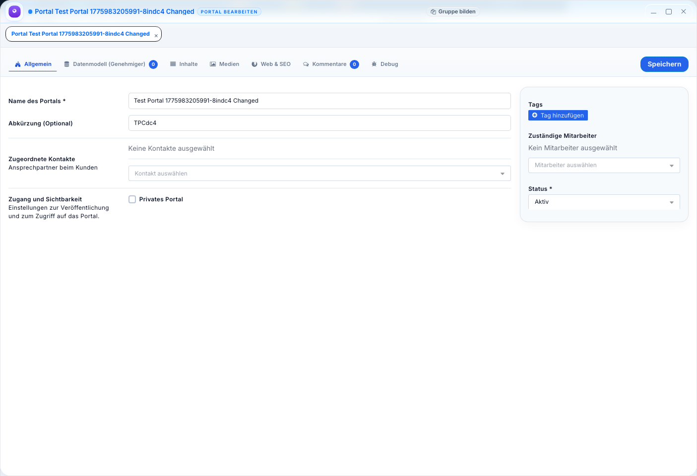 Portal bearbeiten